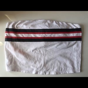 Pink tube top cropped